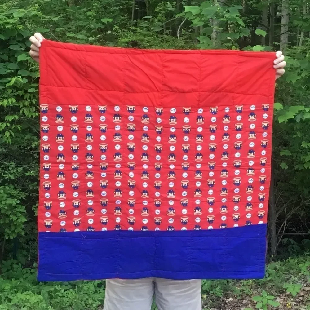 NWT. Hand Crafted Baseball Monkeys Quilt!